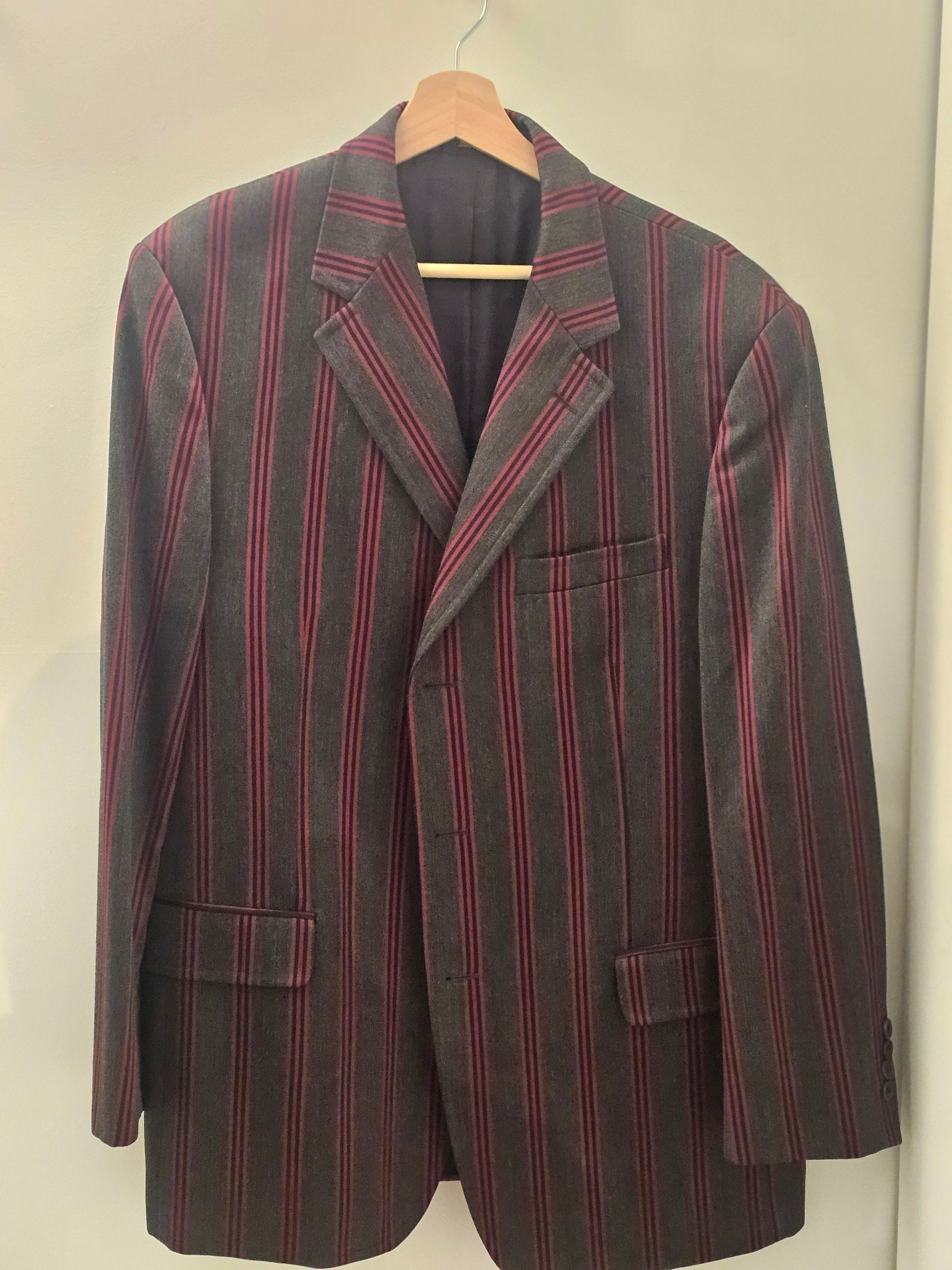 BROOKS BROTHERS GREY/RED BLAZER